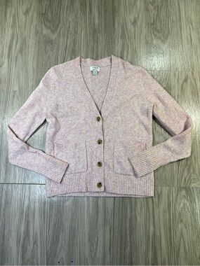 J. Crew Blush Button-Up Cardigan Pink Women’s Size XXS Cute Extra Soft Sweater